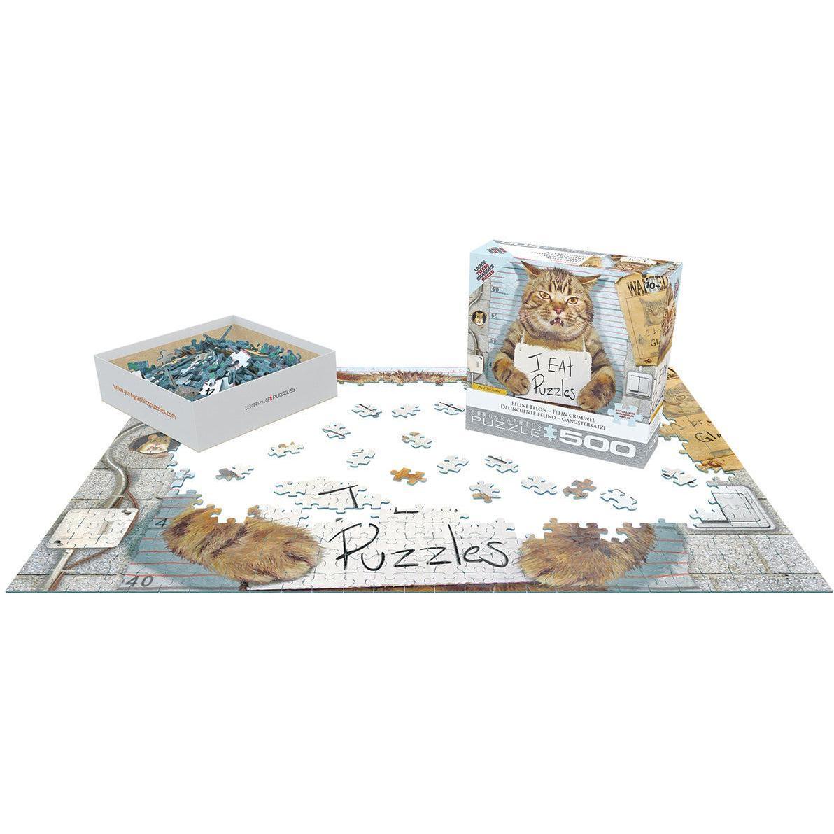 Feline Felon 500 Piece Jigsaw Puzzle Eurographics