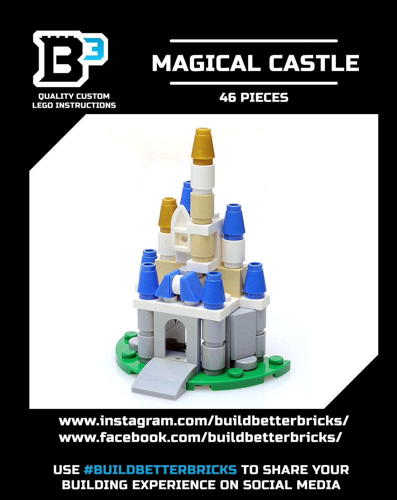 Custom Mini Magical Castle made using LEGO parts - B3 Customs B3 Customs