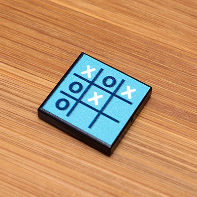 Tic-Tac-Toe - Custom Printed 2x2 Tile made using LEGO parts B3 Customs