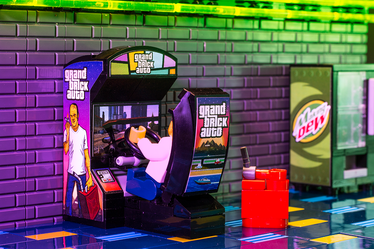 Grand Brick Auto - B3 Customs Arcade Racing Game made using LEGO parts B3 Customs