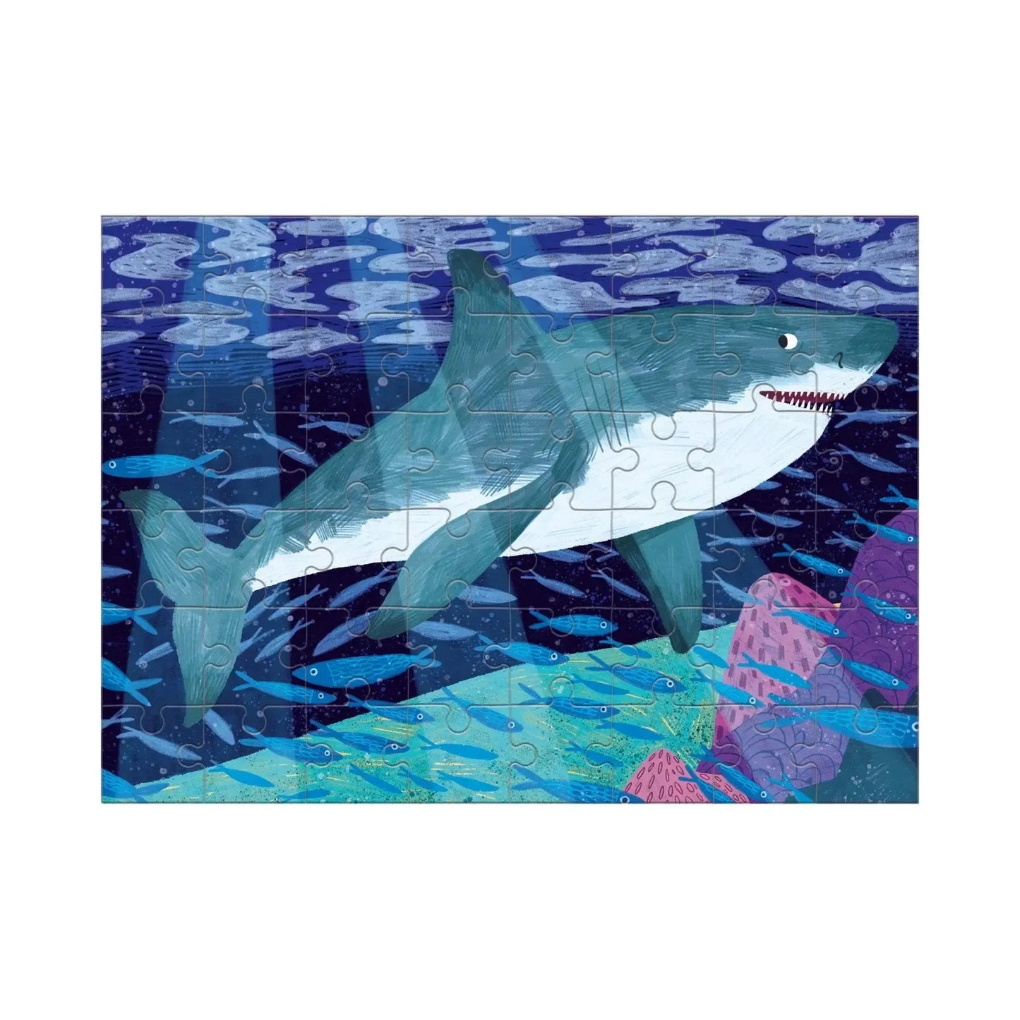 Great White Shark 48 Piece Mini Jigsaw Puzzle Mudpuppy