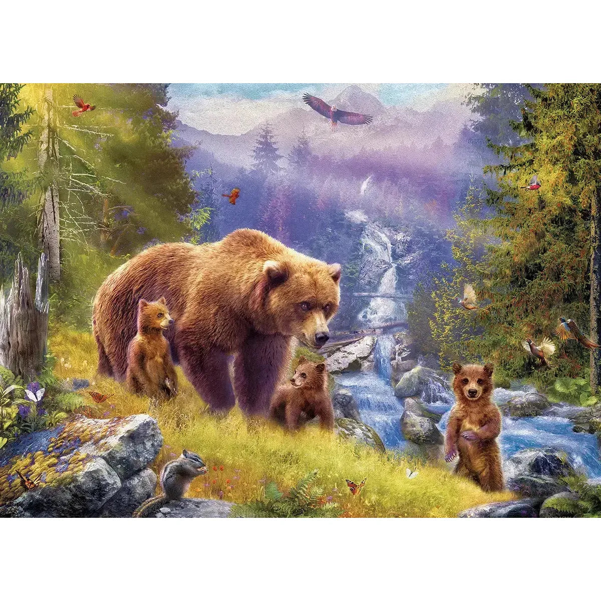 Grizzly Cubs 1000 Piece Jigsaw Puzzle Eurographics