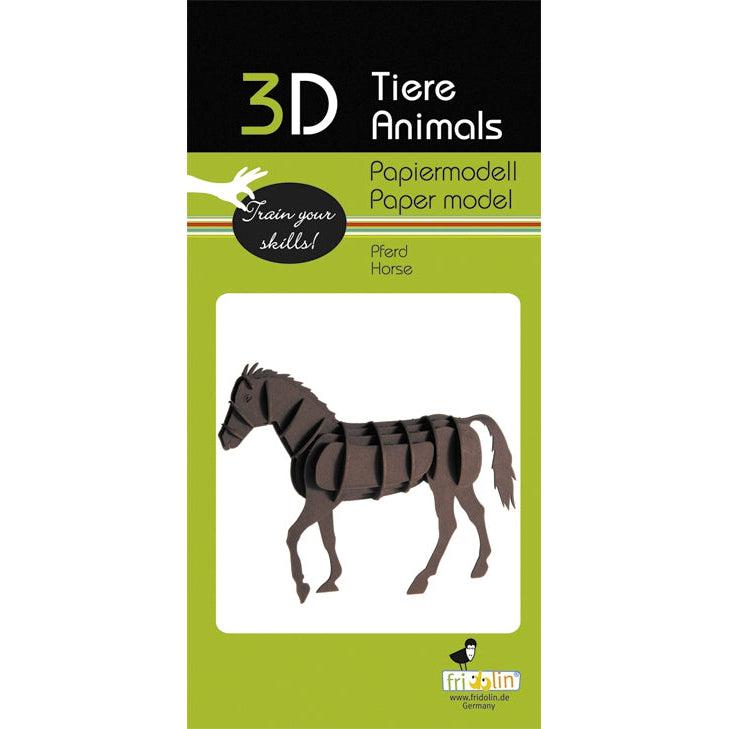 Horse 3D Cardboard Model Kit Fridolin