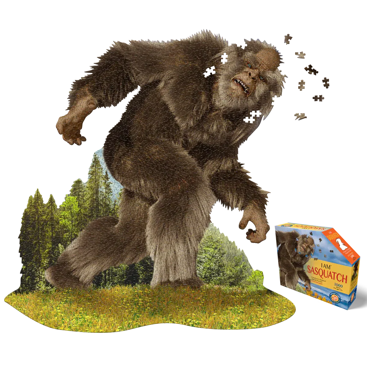 I Am Sasquatch 1000 Piece Creature Shaped Jigsaw Puzzle Madd Capp