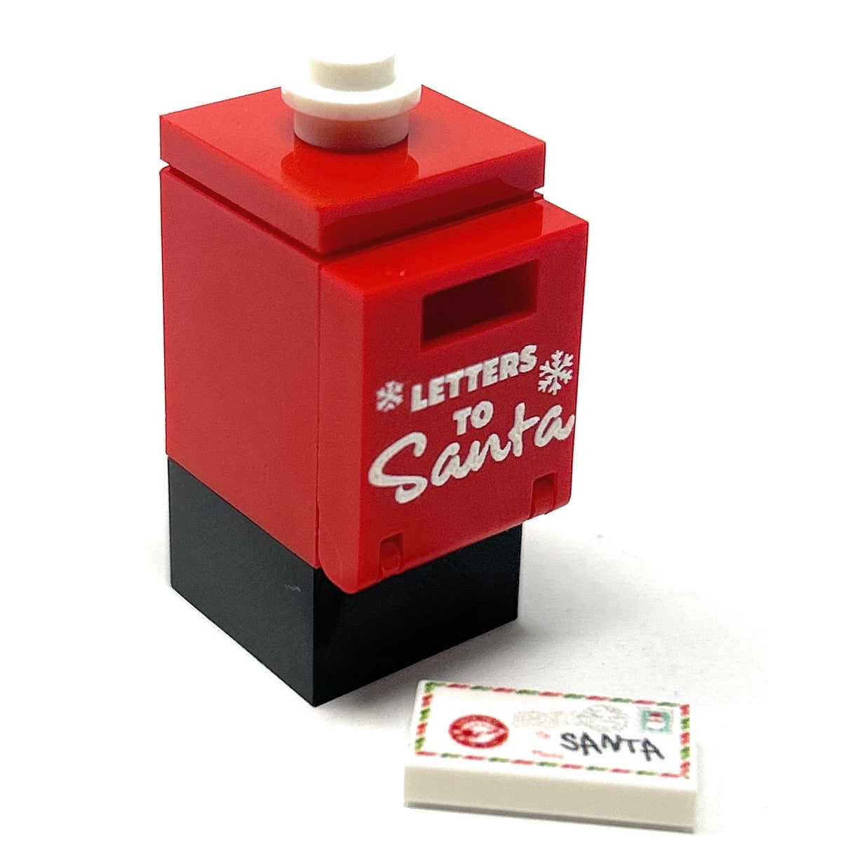 Letter to Santa Mailbox and Envelope made using LEGO parts - B3 Customs B3 Customs