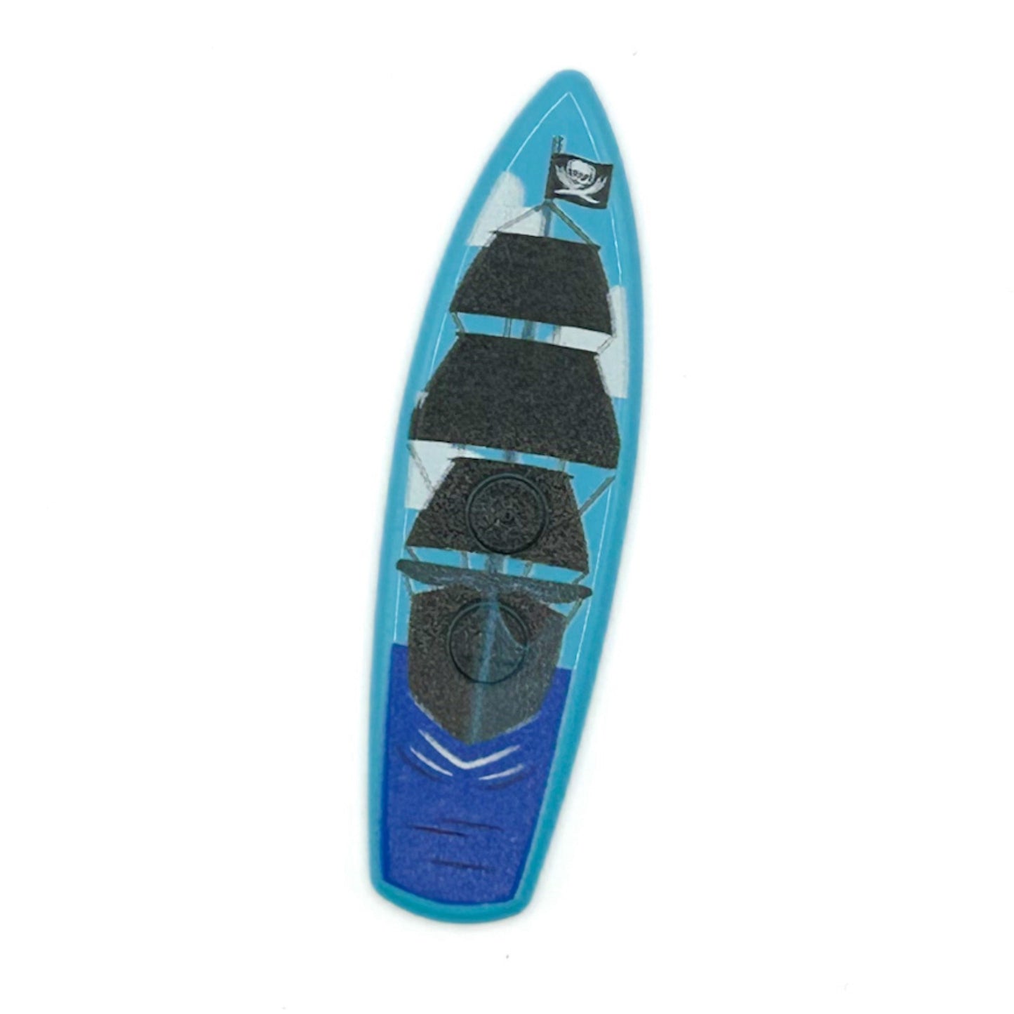 Custom Printed Black Pearl Surfboard made from LEGO® part B3 Customs