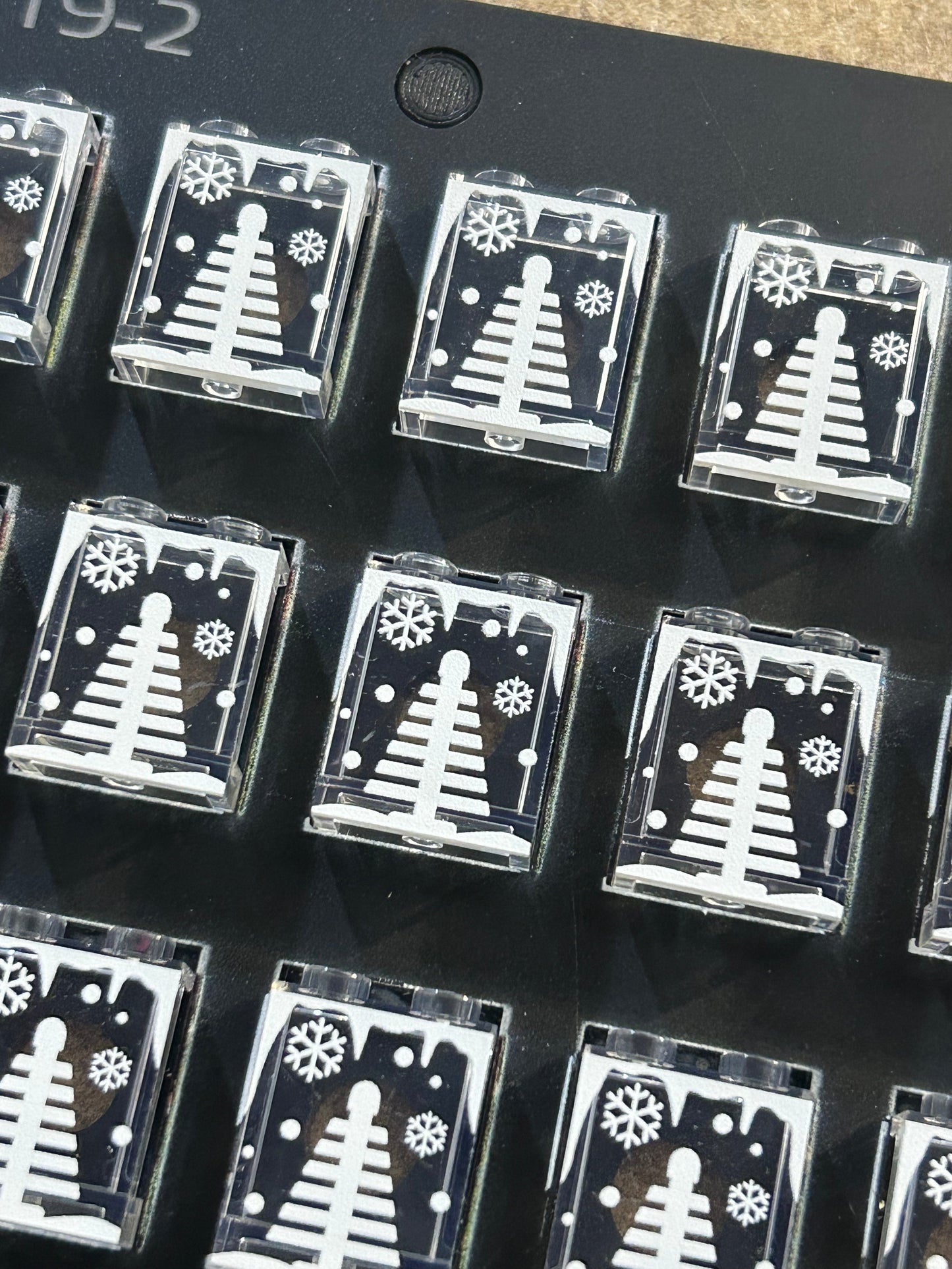 Winter Village Window with Christmas Tree 1x2x2 Panel - B3 Customs B3 Customs