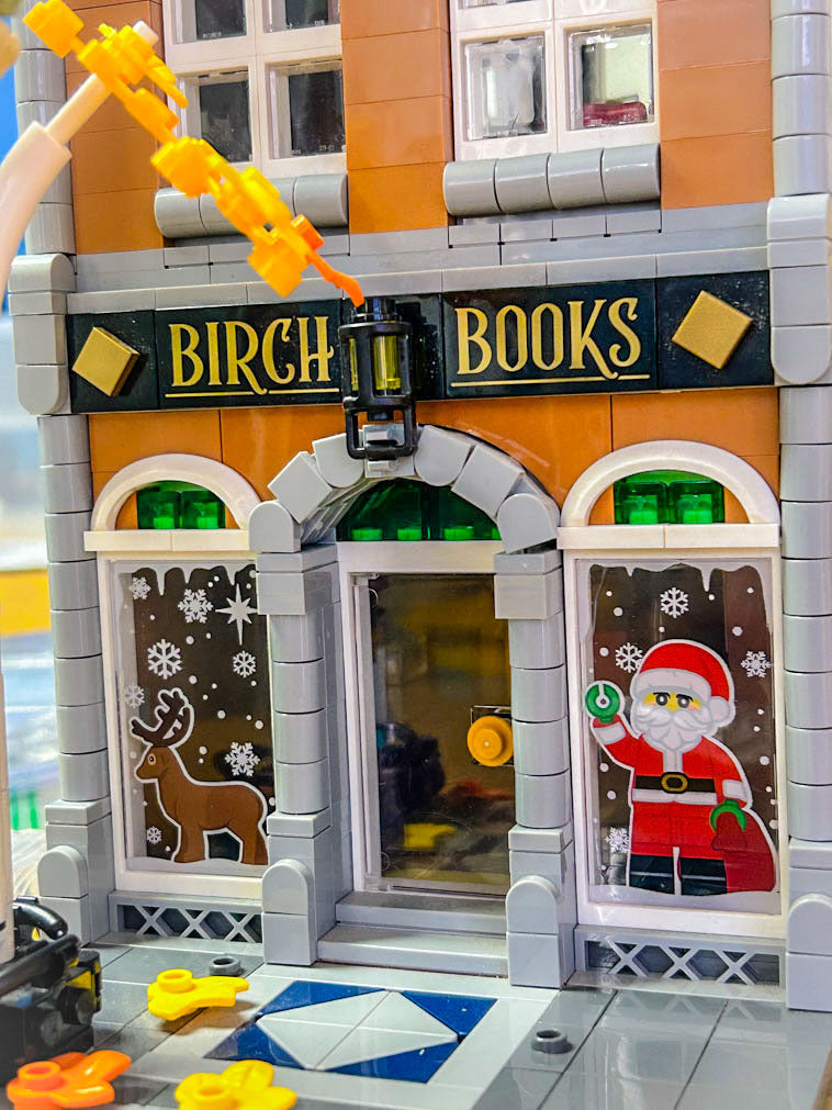 Christmas Reindeer Winter Village 4x6 Glass Window made with LEGO part - B3 Customs B3 Customs