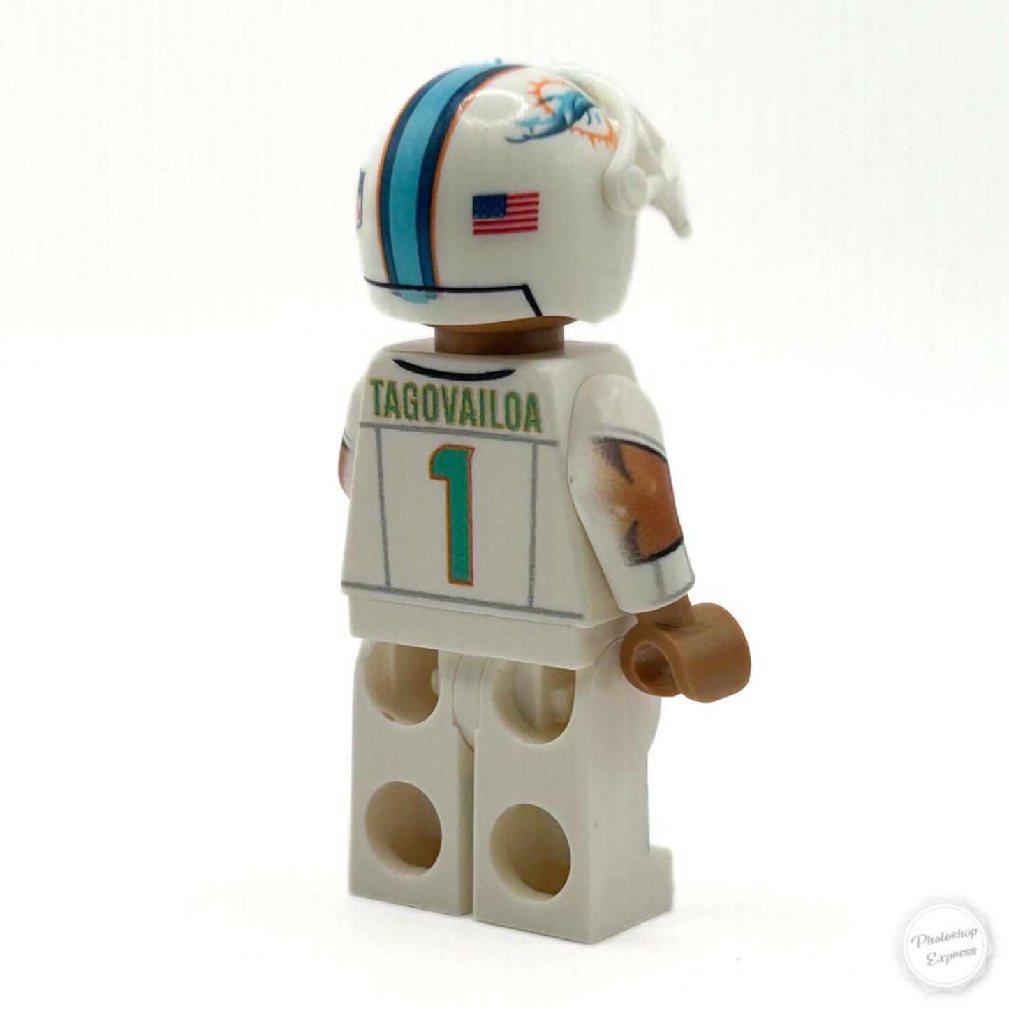 #1 QB Tua Dolphins Football Player Minifig - B3 Customs B3 Customs