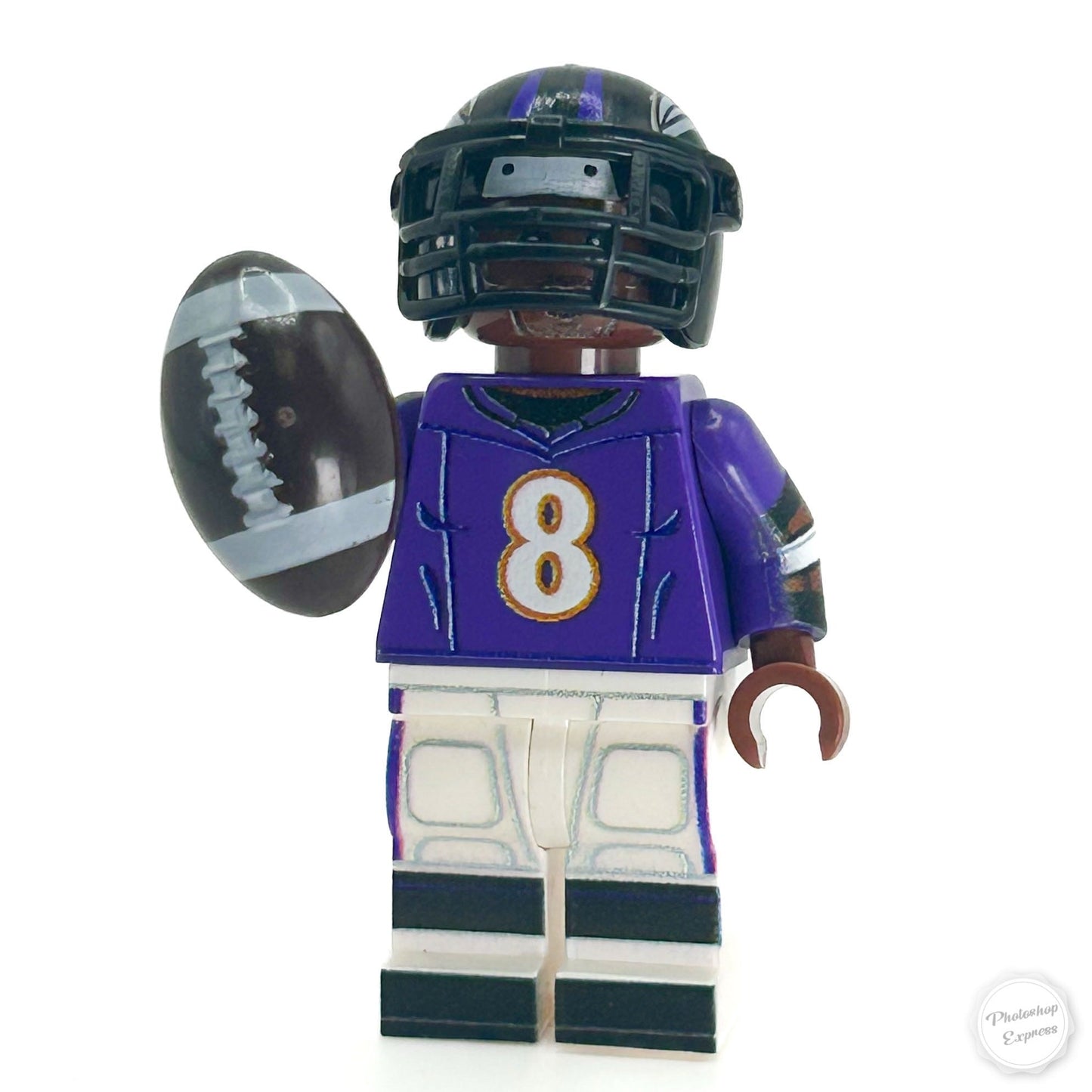 #8 QB Ravens Football Player Minifig B3 Customs