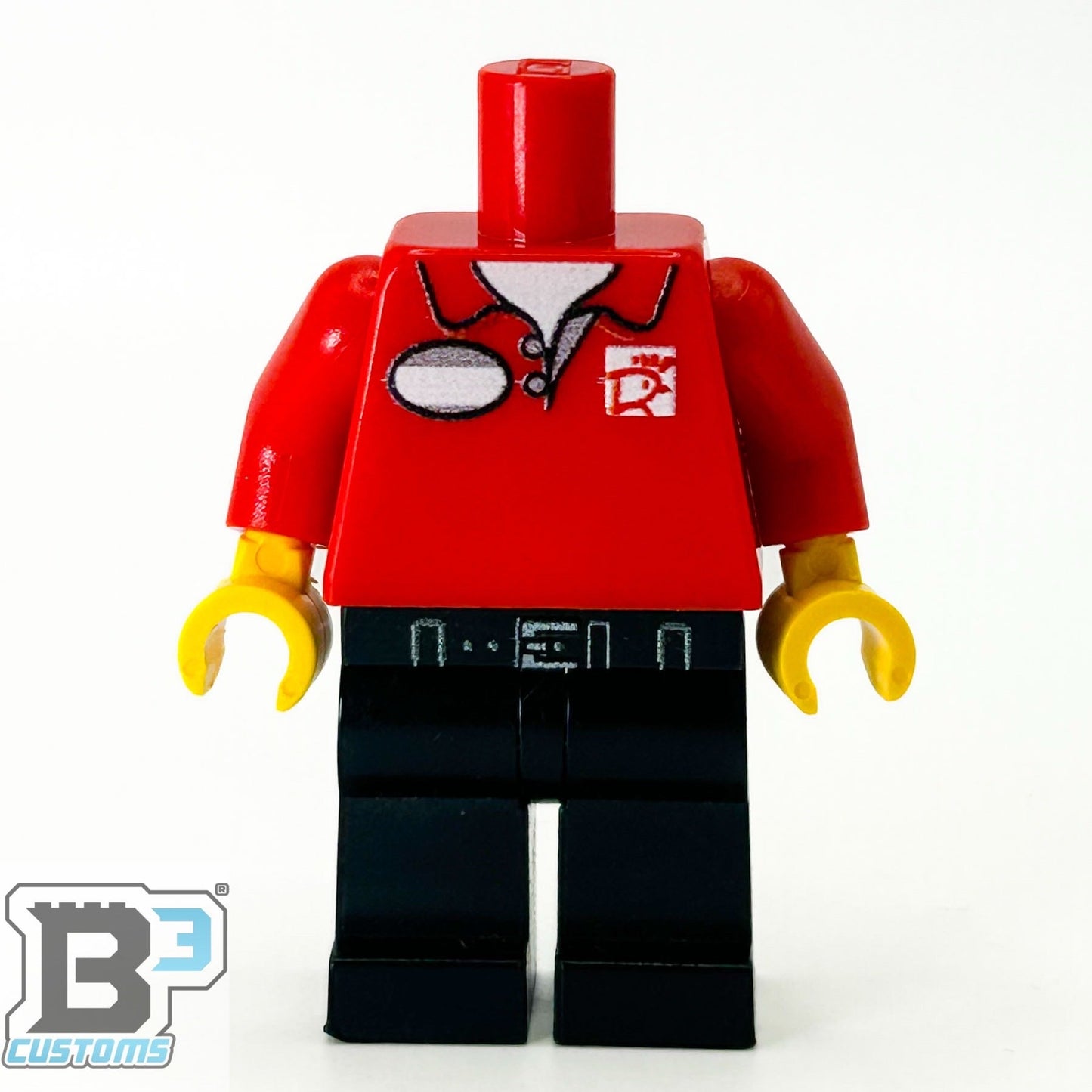 Brick-Fil-A Employee Minifig Body - B3 Customs B3 Customs