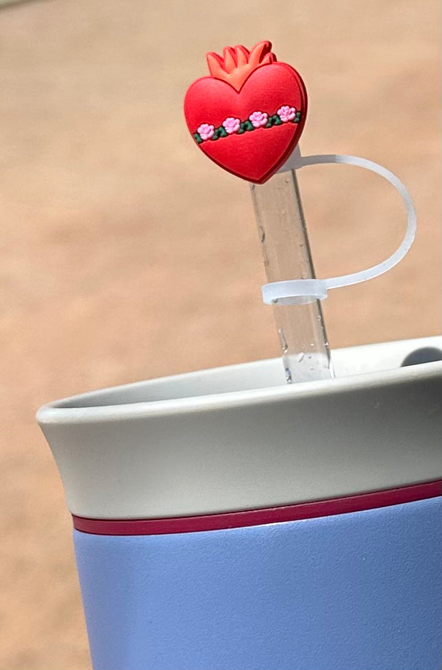 Catholic Straw Toppers: Holy Hearts (a 2 pack!)