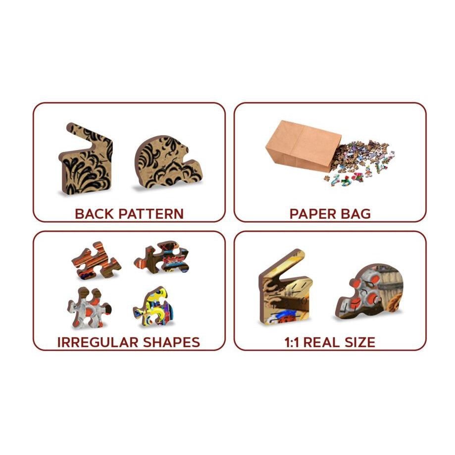 In the Toyshop 400 Piece Wood Jigsaw Puzzle Wooden City