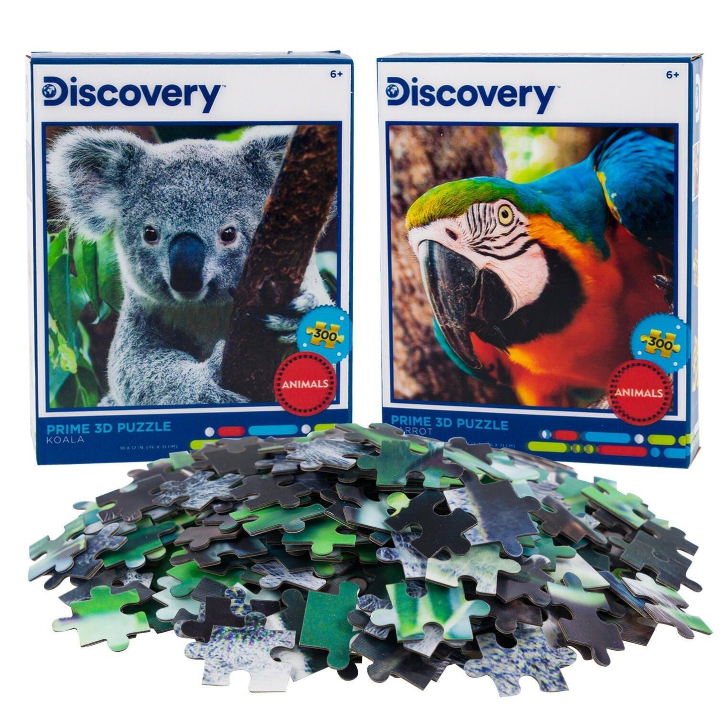 Koala & Parrot Set of 2 300 Piece Lenticular Jigsaw Puzzles Prime 3D Puzzle Merchant