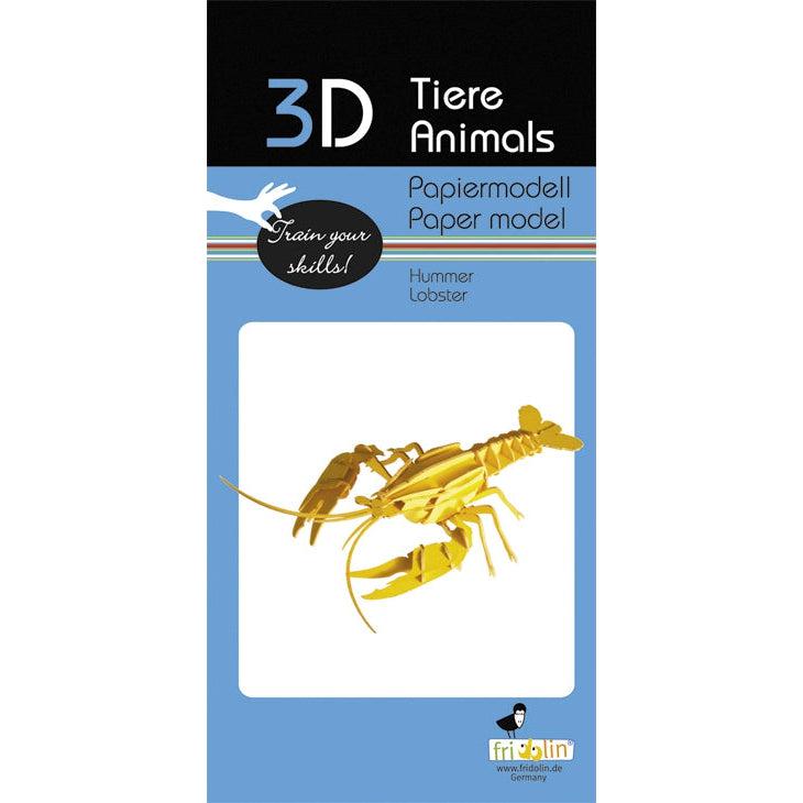 Lobster 3D Cardboard Model Kit Fridolin