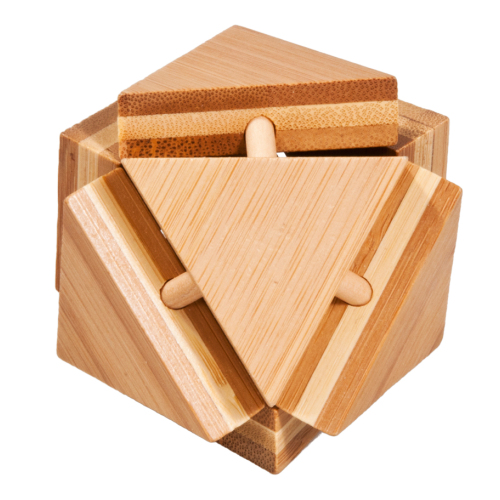 Magic Triangle Box 3D Bamboo Puzzle Fridolin Puzzle Merchant
