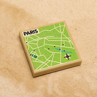 B3 Customs® Paris, France Map (2x2 Tile) B3 Customs