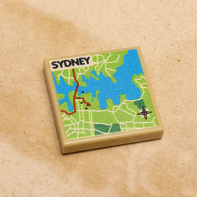 B3 Customs® Sydney, Australia Map (2x2 Tile) B3 Customs