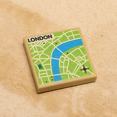 B3 Customs® London, England Map (2x2 Tile) B3 Customs