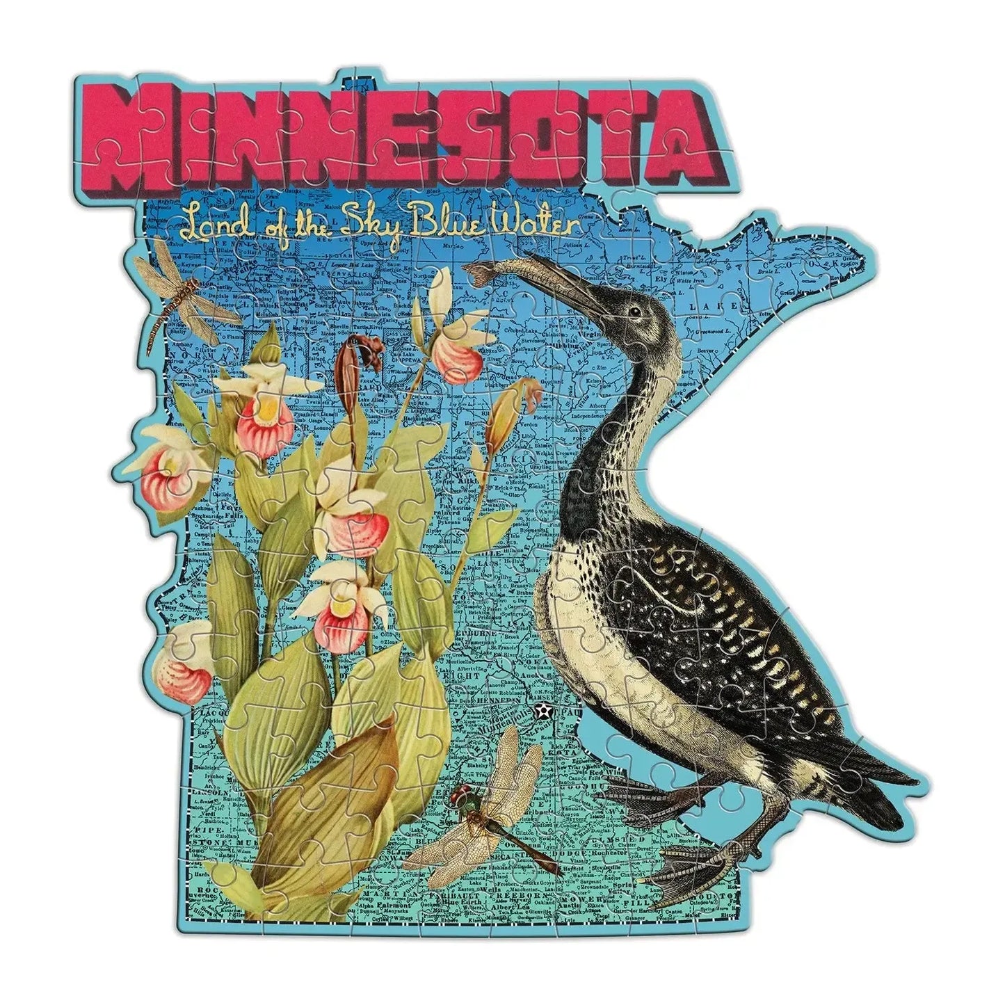 Minnesota 100 Piece Mini Shaped Jigsaw Puzzle Galison