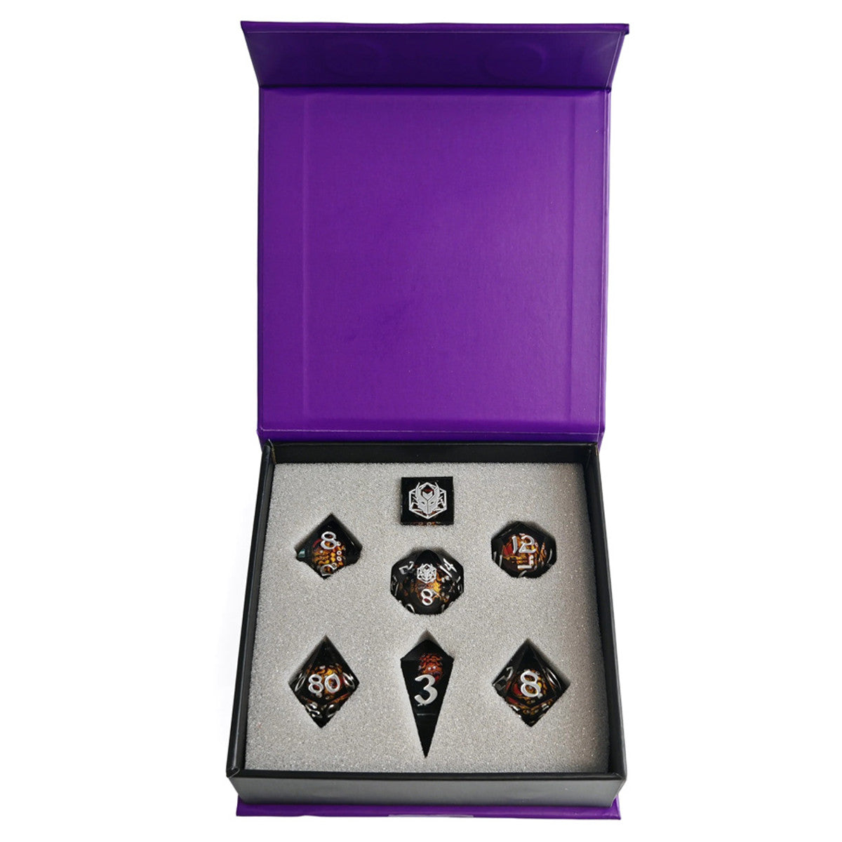 7-Set Mystery Sharp Edge Resin Dice Set Moliner Games