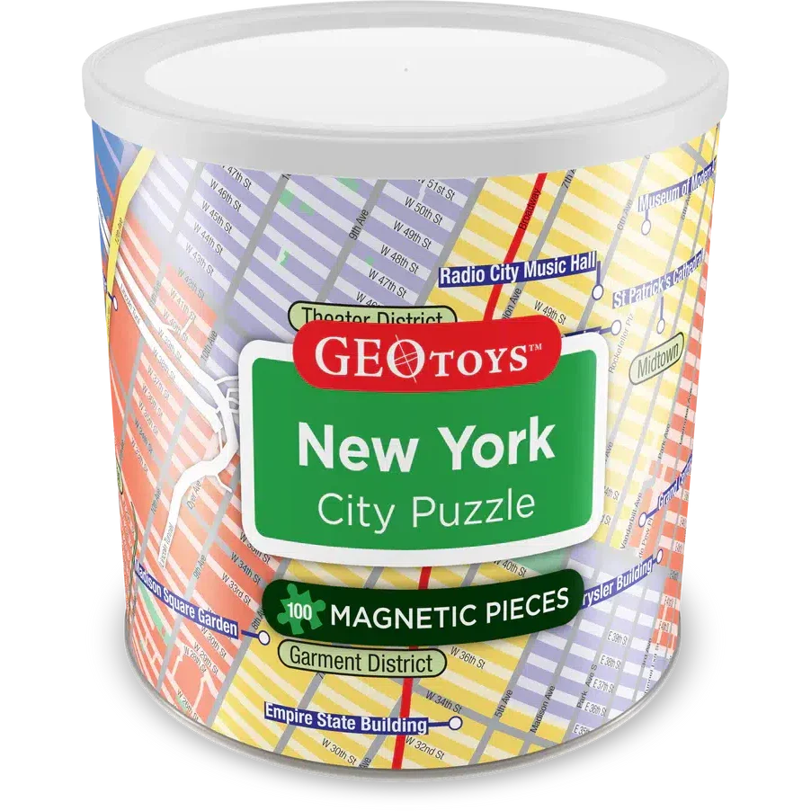 New York City 100 Piece Magnetic Jigsaw Puzzle Geotoys Puzzle Merchant