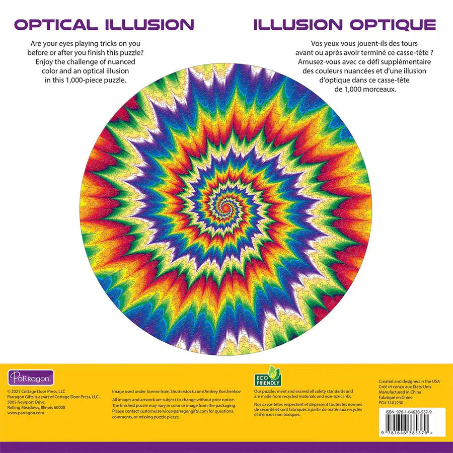Optical Illusion 1000 Piece Round Jigsaw Puzzle Parragon