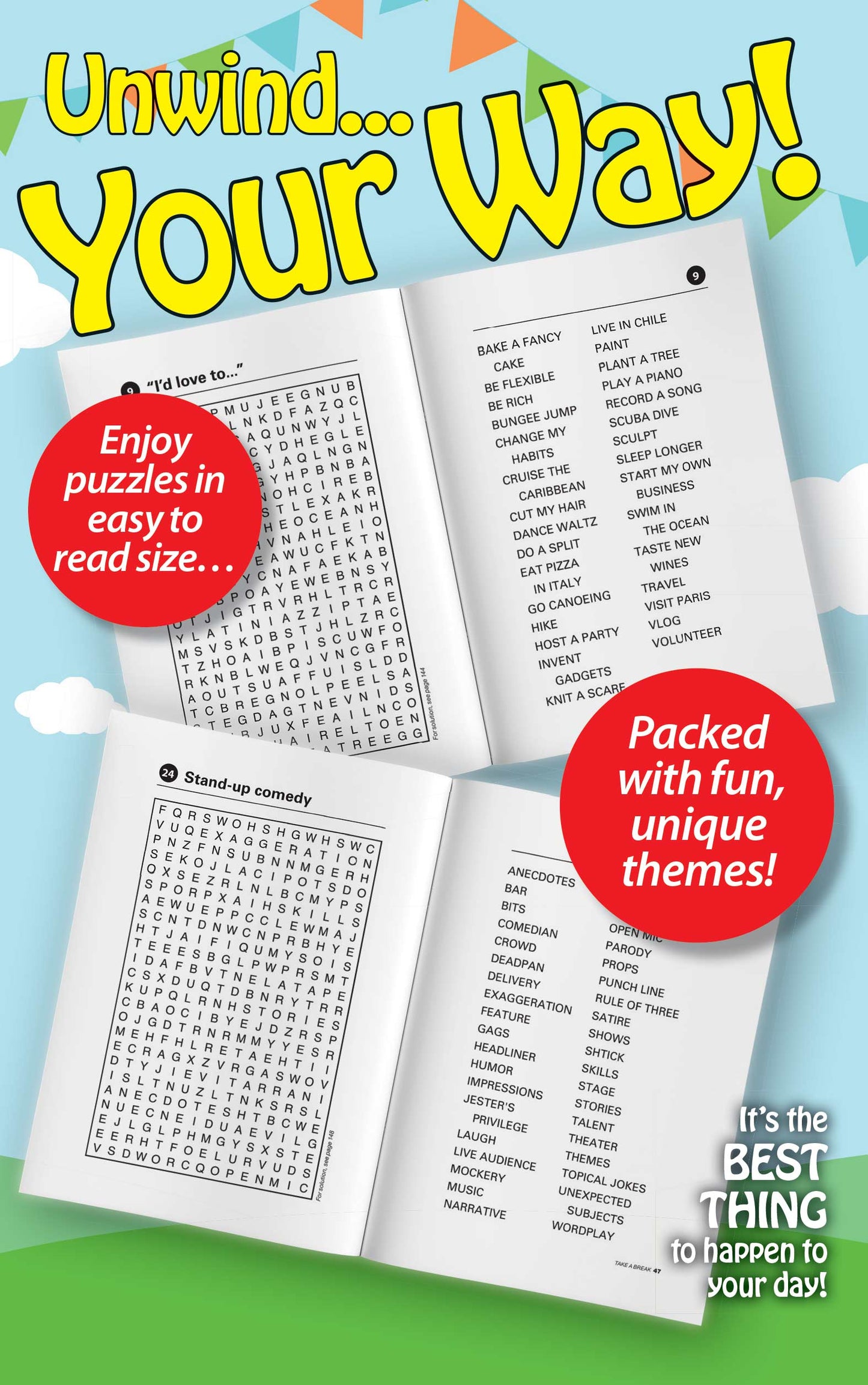 World's Best Puzzles Word Search - Easy Large Print, Volume 5 Issue 14 - 71 Themed Puzzles Magazine Shop US