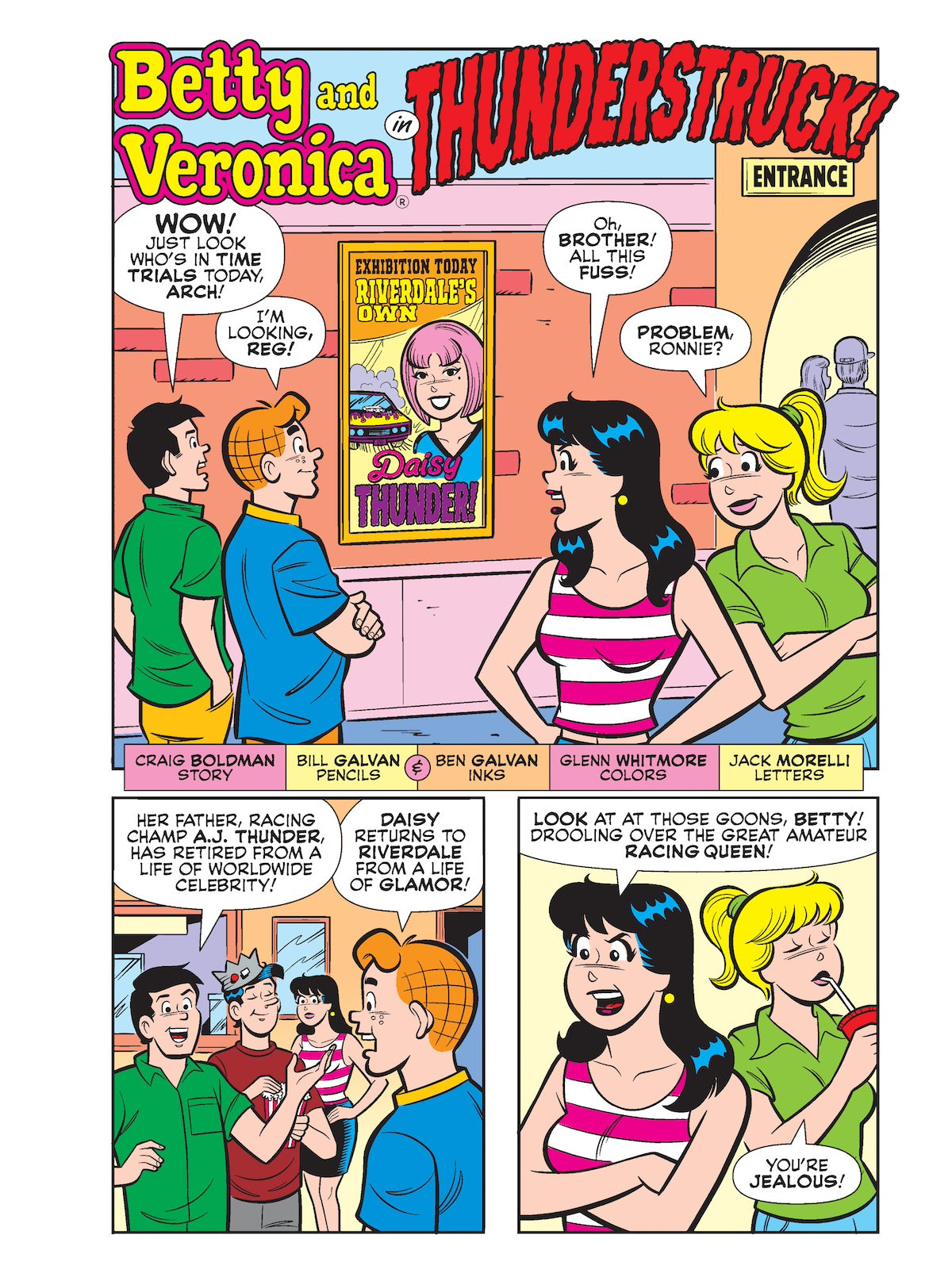 World Of Betty And Veronica Jumbo Comics - Issue 36: Daisy Thunder, Glamorous Queen Of The Race Car Circuit, Returns To Riverdale Remembering Everyone From Grade School Except For Veronica Lodge! Magazine Shop US