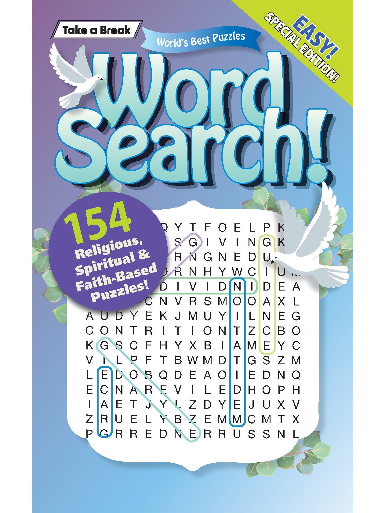 Take a Break - Word Search 241118 Faith-Based Edition: 154 Religious, Spiritual & Faith Based Puzzles, Easy Special Edition, Sharpen Your Brain, Mind-Boosting Fun, Relax, Unwind, Unplug & Solve! Magazine Shop US
