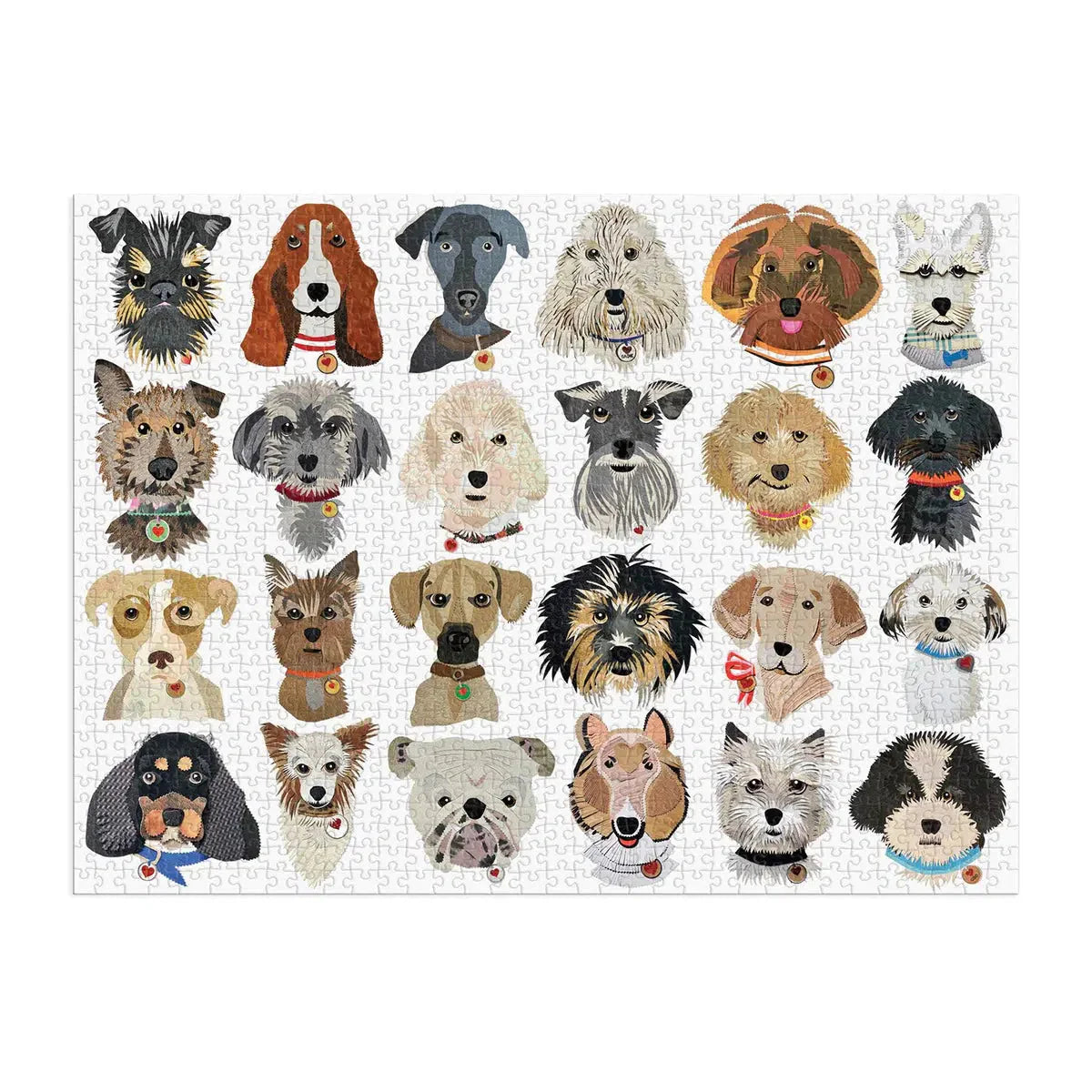 Paper Dogs 1000 Piece Jigsaw Puzzle Galison