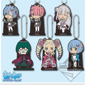 RE:ZERO ALWAYS YOU ICHIBAN KUJI RUBBER TRADING KEYCHAIN Anime Pop