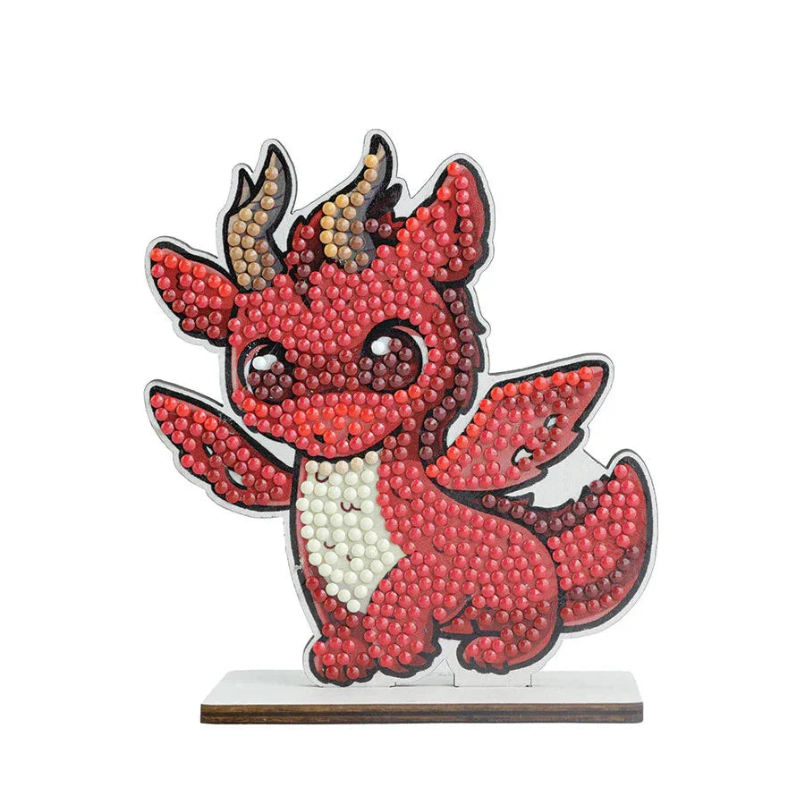 Red Dragon Crystal Art Fantasy Buddies Kit Craft Buddy Puzzle Merchant