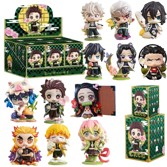 Demon Slayer Blind Box: 12pcs Tanjiro Nezuko Anime Figures Infinite Visibility