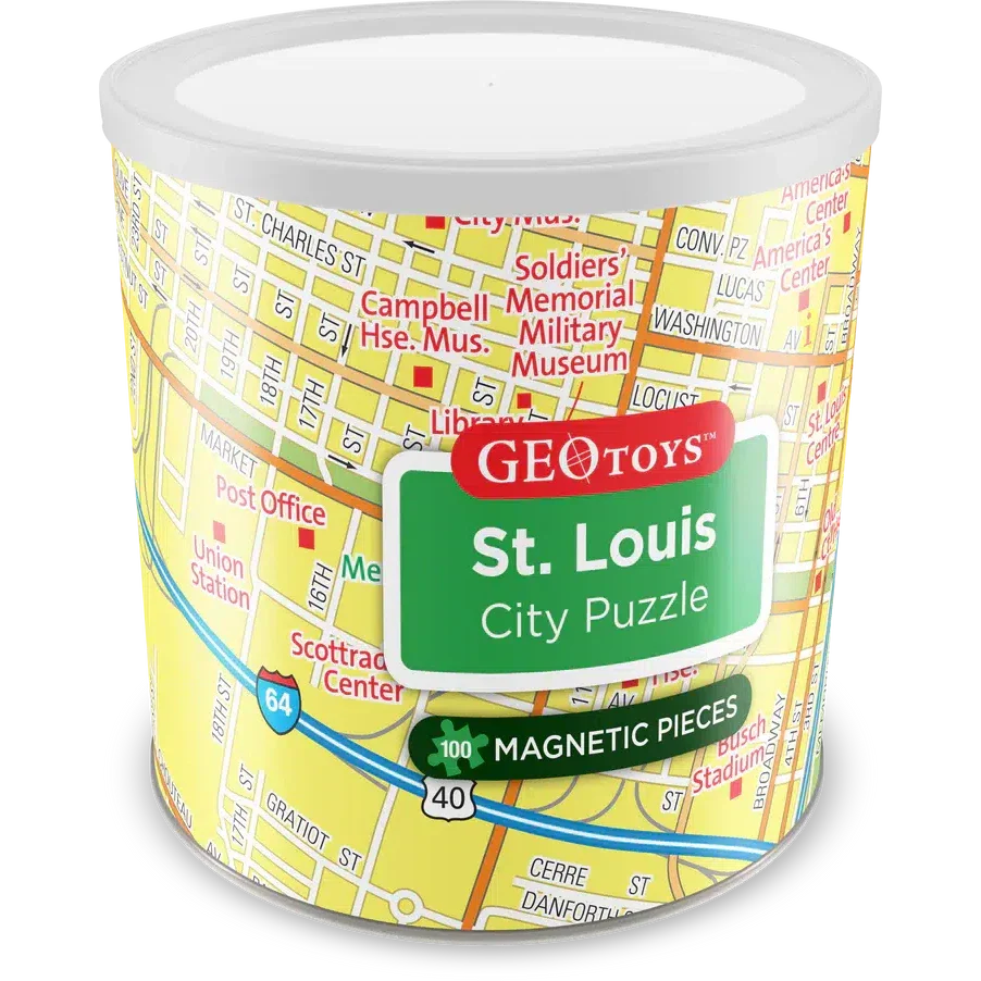 St. Louis City 100 Piece Magnetic Jigsaw Puzzle Geotoys Puzzle Merchant