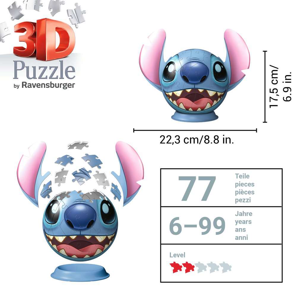 Stitch Head 77 Piece 3D Jigsaw Puzzle Ravensburger