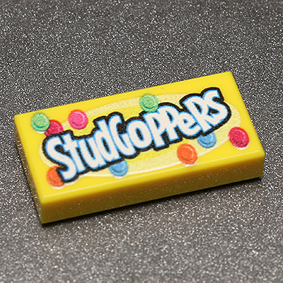 Studgoppers - Custom Printed 1x2 Tile B3 Customs