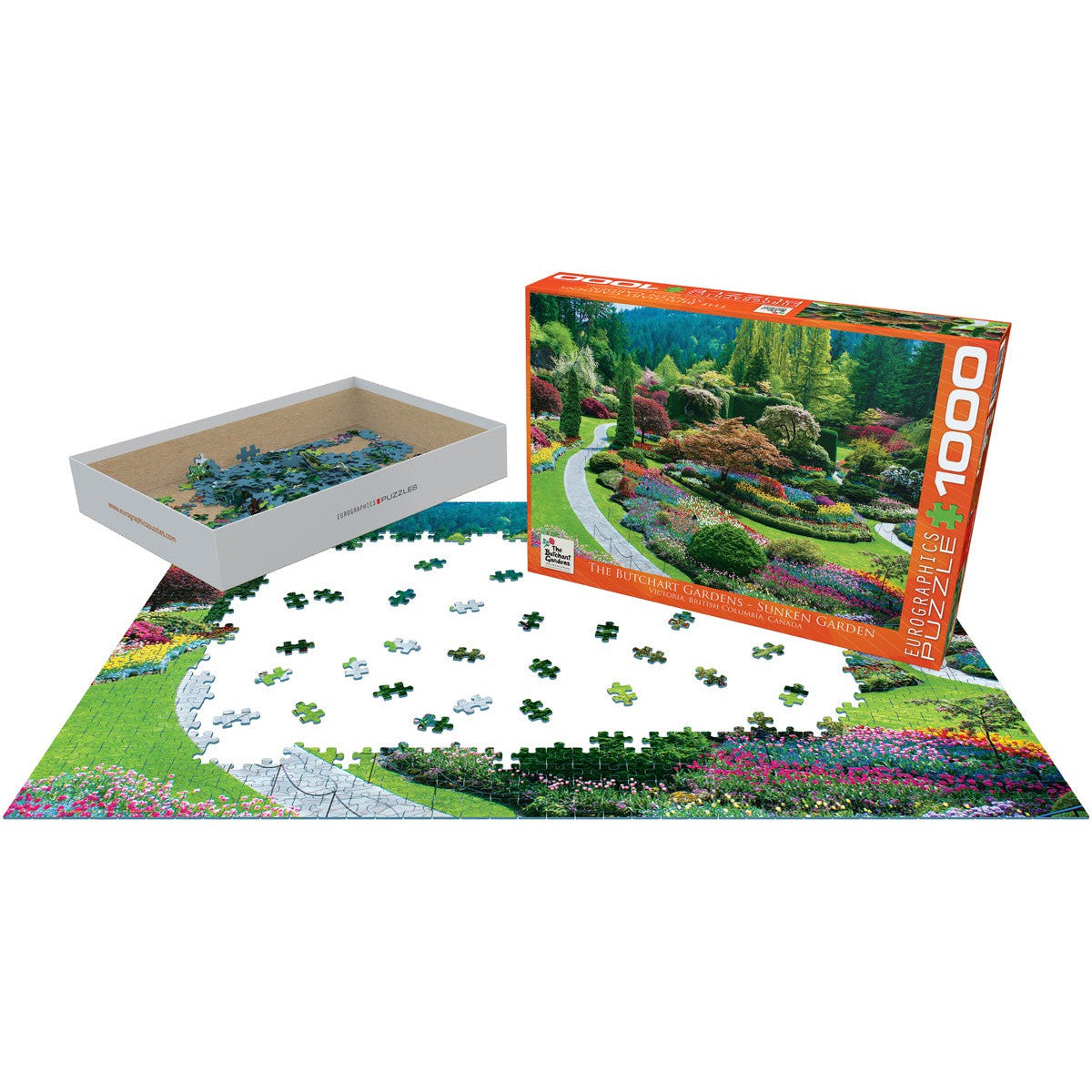 The Butchart Gardens - Sunken Garden 1000 Piece Jigsaw Puzzle Eurographics