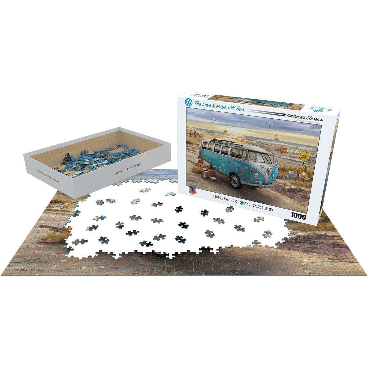 The Love & Hope VW Bus 1000 Piece Jigsaw Puzzle Eurographics