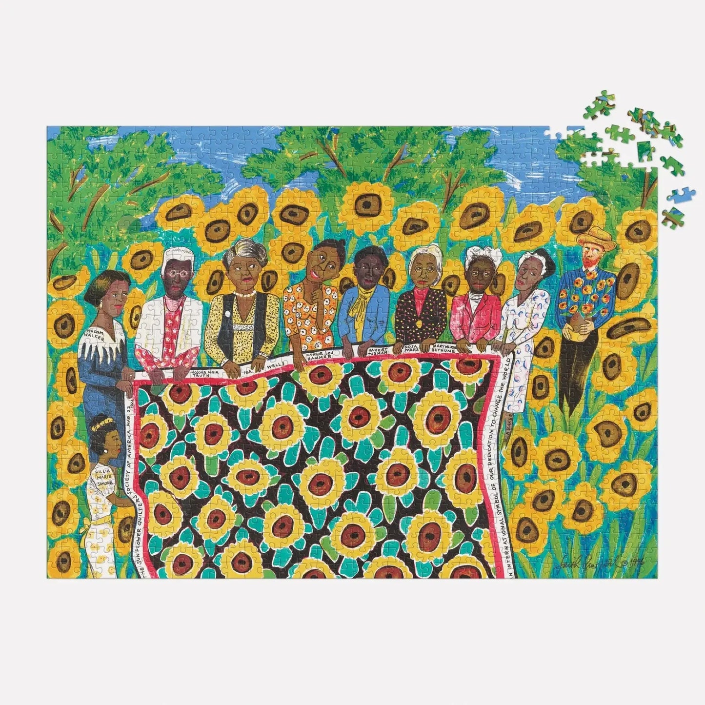 The Sunflower Quilting Bee at Ares 1000 Piece Jigsaw Puzzle Galison