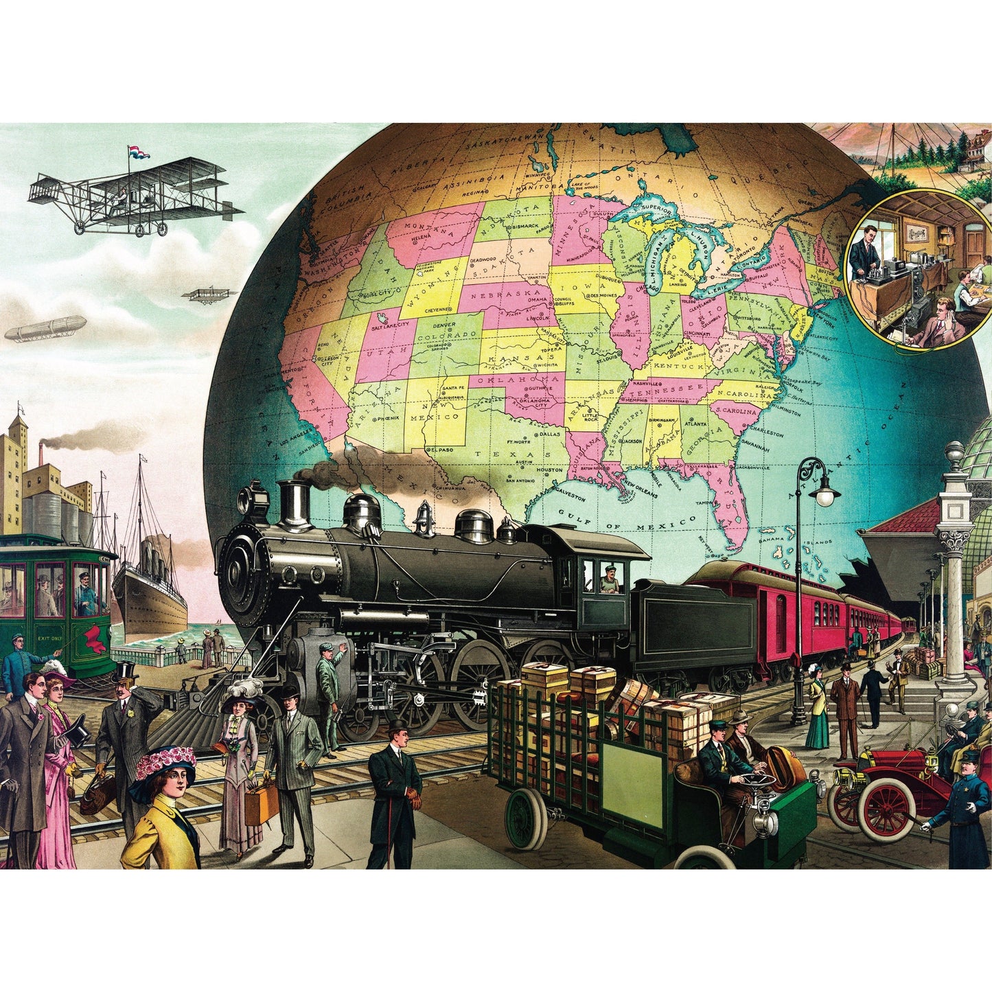 Trains Across America 1500 Piece Jigsaw Puzzle NYPC