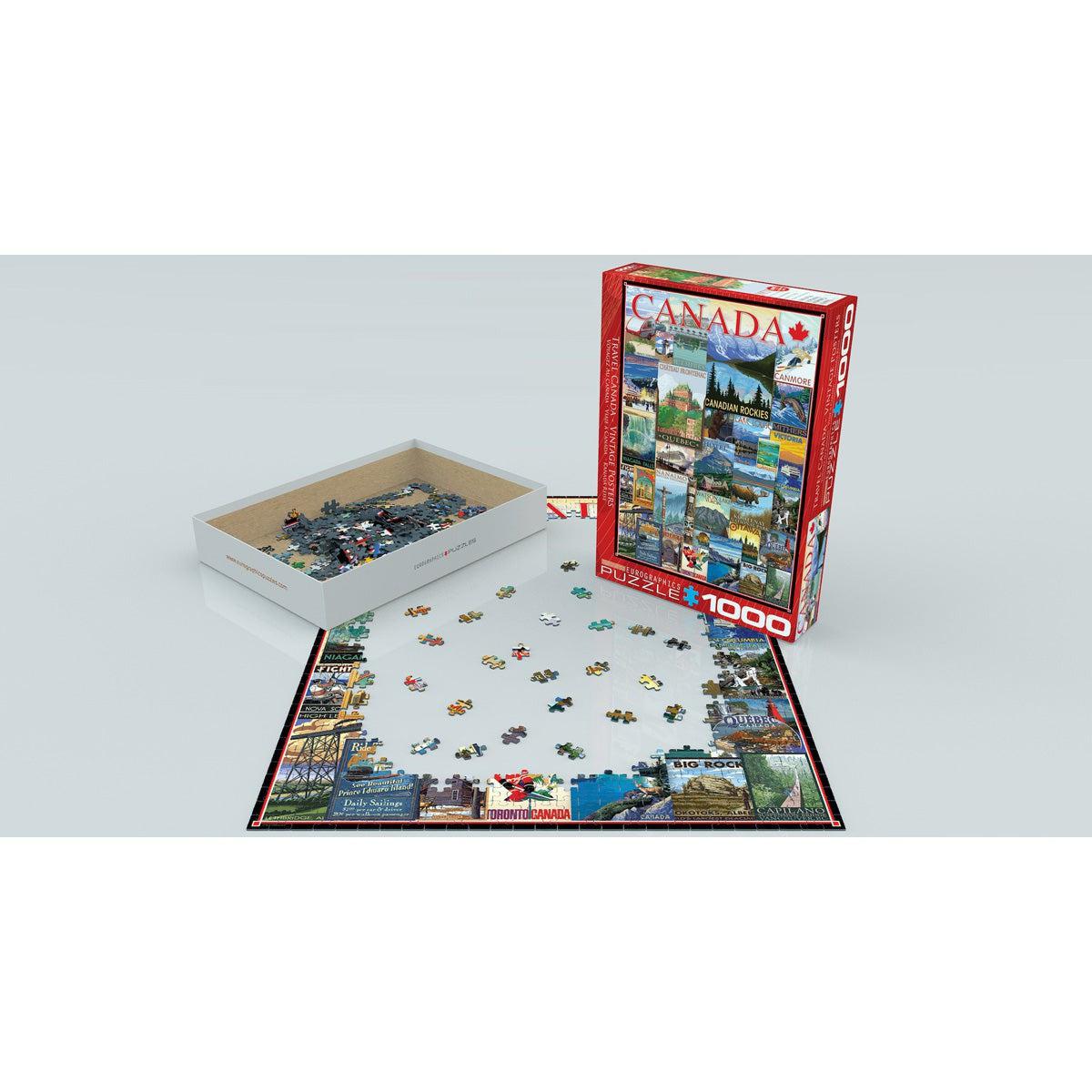 Travel Canada Vintage Posters 1000 Piece Jigsaw Puzzle Eurographics