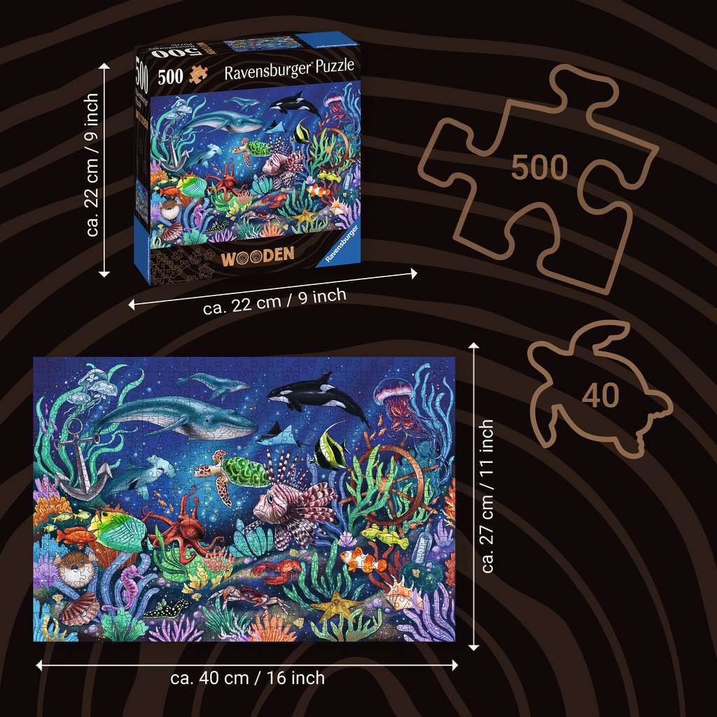 Under the Sea 500 Piece Wood Jigsaw Puzzle Ravensburger