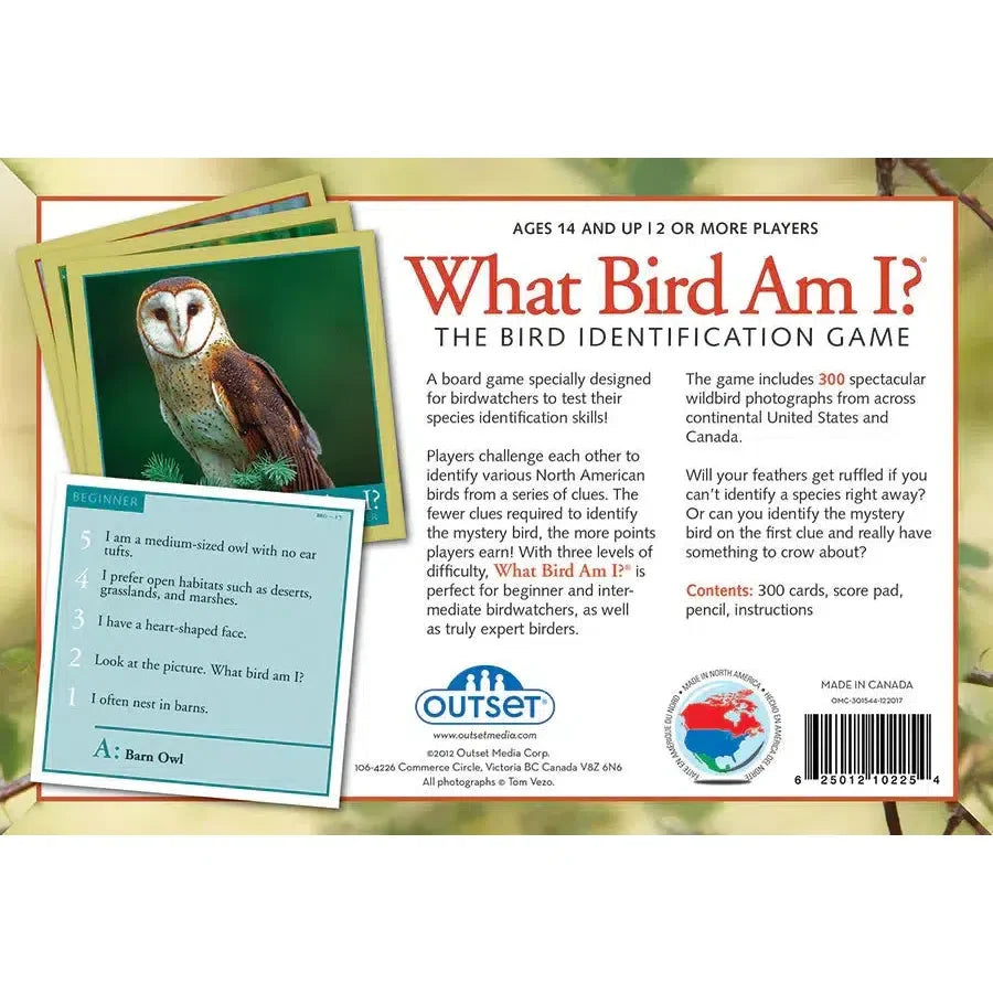 What Bird Am I? Trivia Card Game Outset