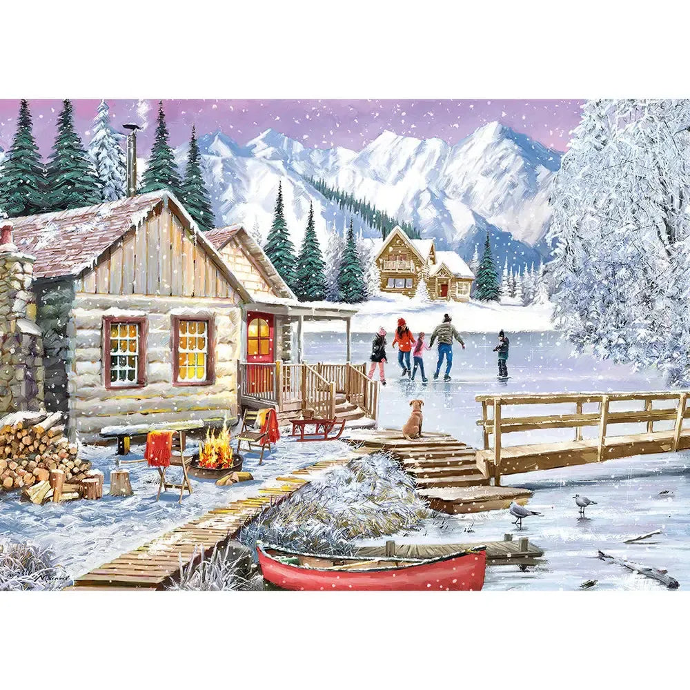 Winter in the Cabin 1000 Piece Jigsaw Puzzle Gibsons