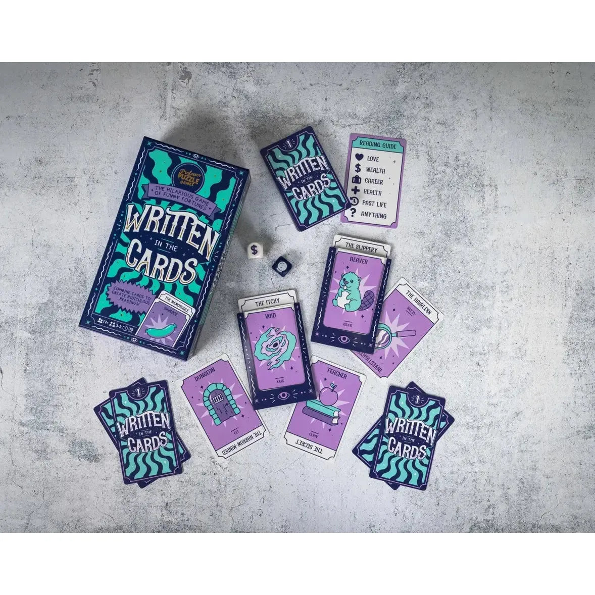 Written in the Cards - Dice & Cards Funny Fortune Game - Professor Puzzle