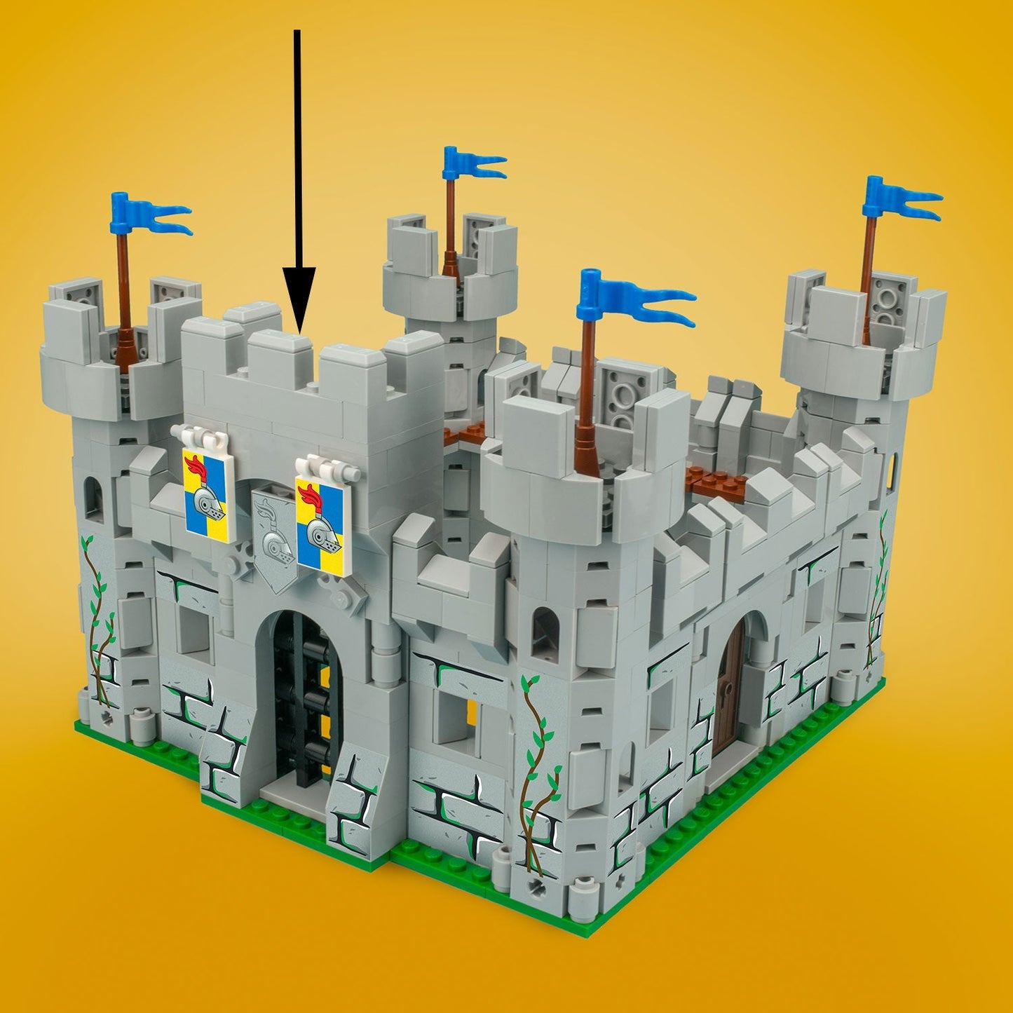 Castle Gate - Custom Castle Modular Building Set made using LEGO parts B3 Customs