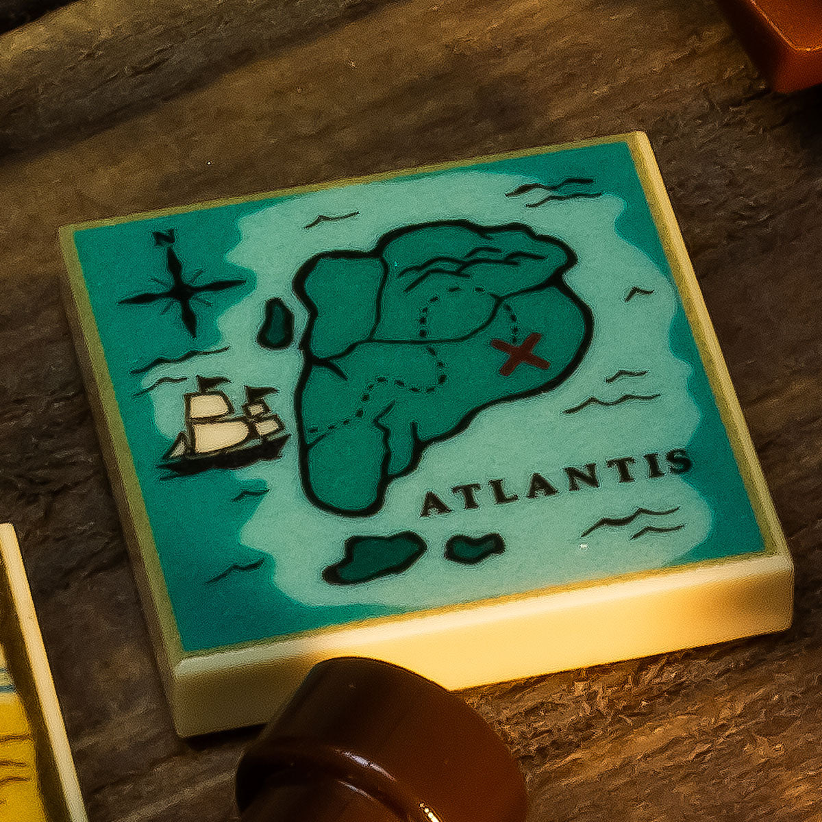 City of Atlantis Treasure Map (2x2 Tile) B3 Customs