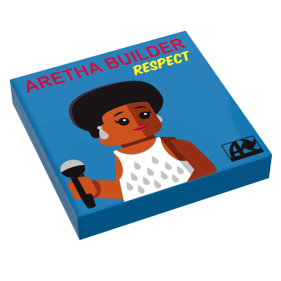 Respect, Aretha Builder - B3 Customs Music Album Cover (2x2 Tile) B3 Customs