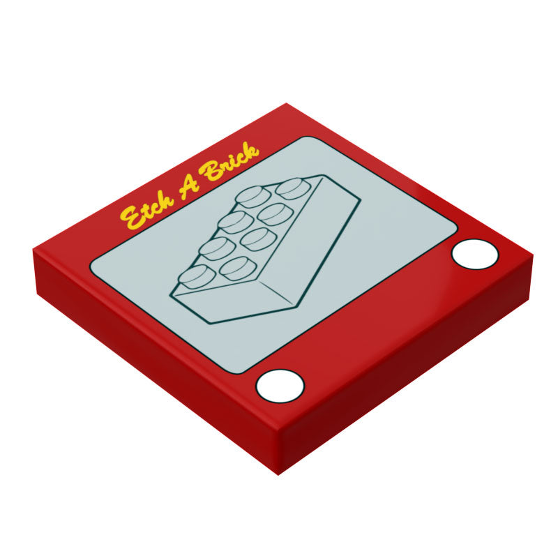 Etch-A-Brick - Custom Printed 2x2 Tile made using LEGO parts B3 Customs